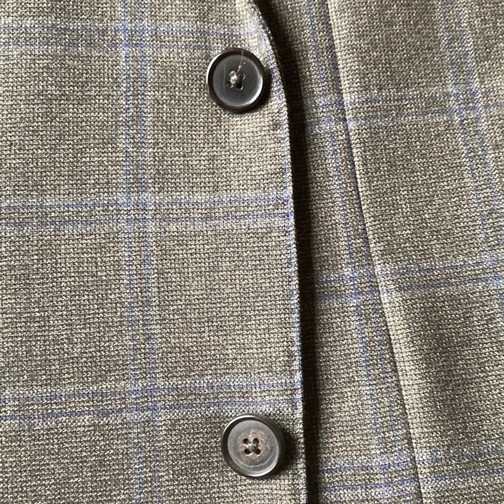 Ermenegildo Zegna Green Blue Windowpane Check Wool Sport Coat Eu 54 US 44 - Picture 3 of 12